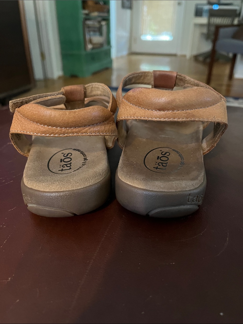 Taos Footwear Tan Leather Multi-Strap T-Detail Sandals - Picture 8 of 8